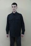 Рубашка охранника длинный рукав, черная
